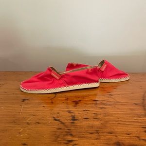 Havaianas Red Canvas Slip-On Espadrilles